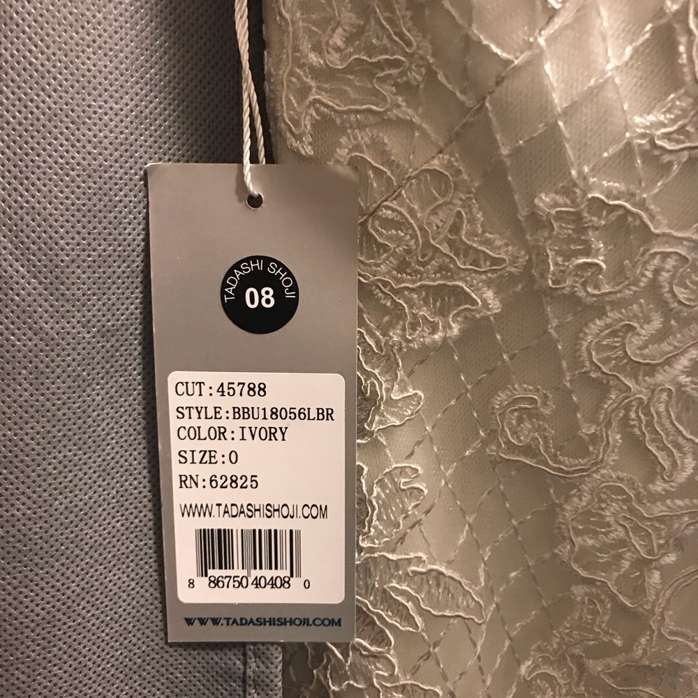 Tadashi Shoji Lace Halter Mermaid Gown - Picture 6 of 8